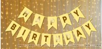 Happy Birthday Bunting - Sandal with Gold 
