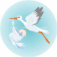 Stork wall decor