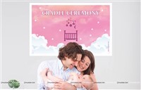 Cradle Ceremony Backdrop (Pink) 4ft x 2ft