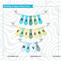 Father's Day Decor With Happy Father's Day Bunting and Photobooth Props