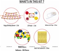 Flower Theme Golden Foil Decoration Kit, Pack of 108