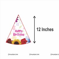 Flower Theme Party Hats Decoration Kits, Pack of 59