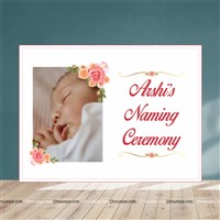 Floral Elegant Naming Ceremony Backdrop (4ft x 3ft)